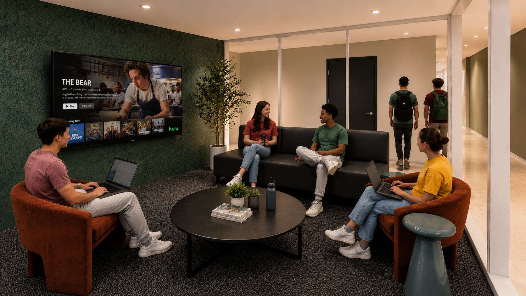 Additional study lounge rendering