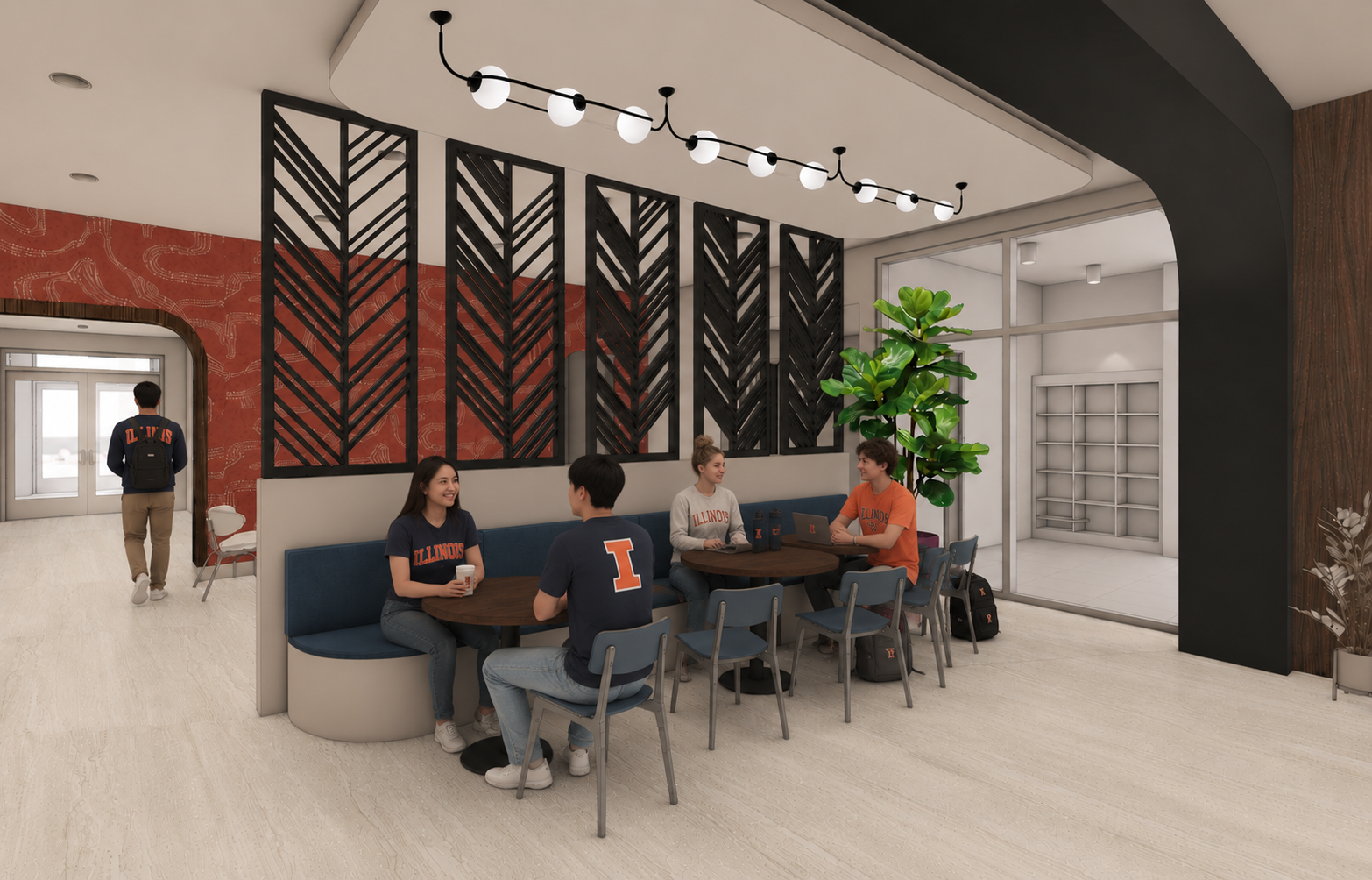 Lobby seating rendering